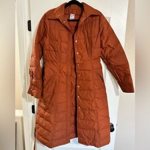 Orange Long-Line Vintage Winter Coat • Frostline Kits